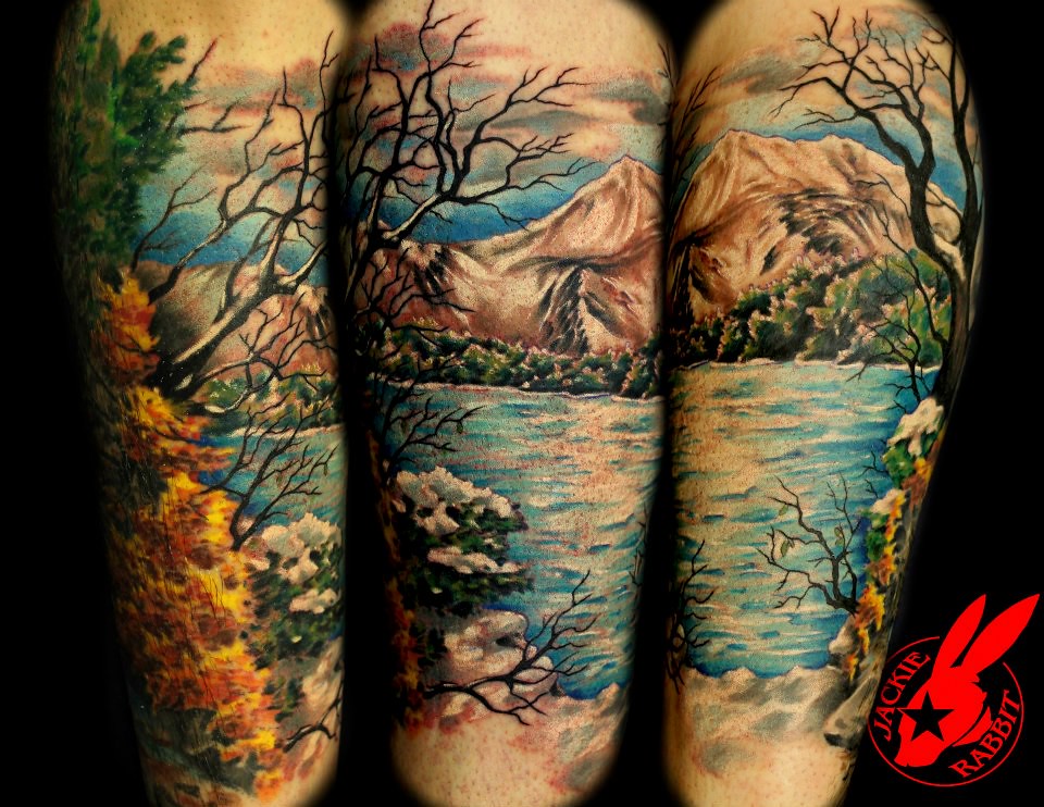 40 Lake Tattoos Ideas And Designs