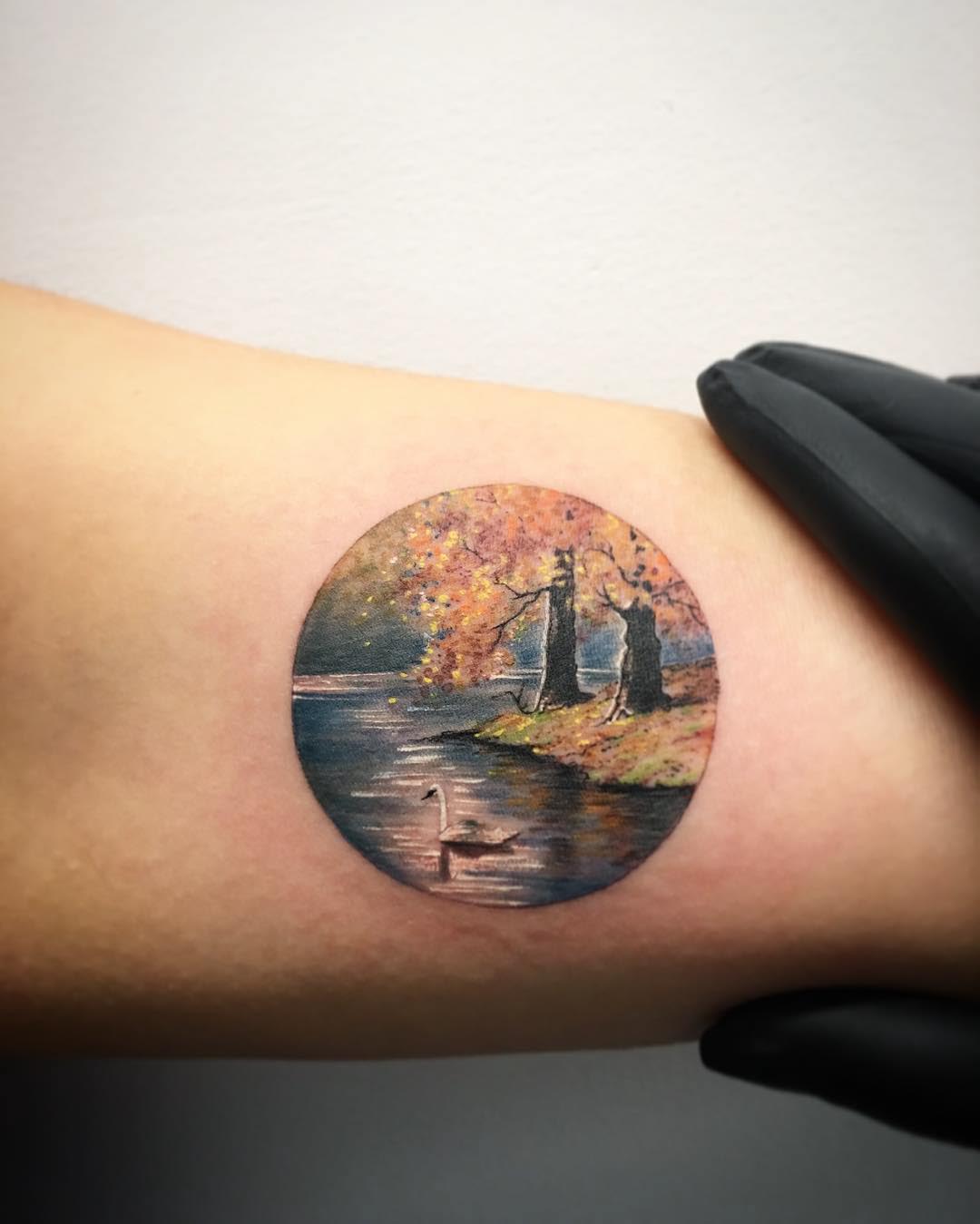 40 Lake Tattoos Ideas And Designs