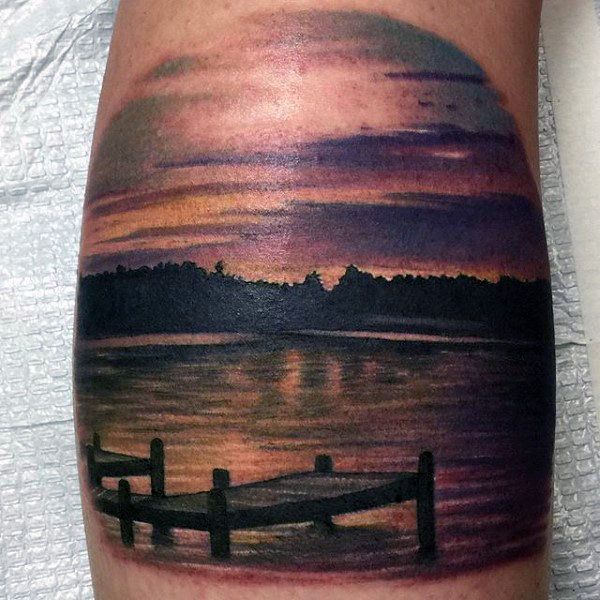 40 Lake Tattoos Ideas And Designs