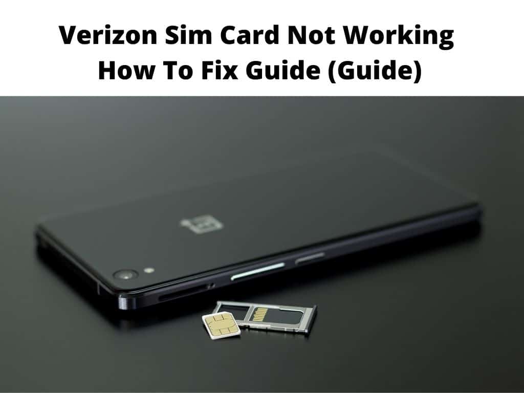 verizon sim card not working